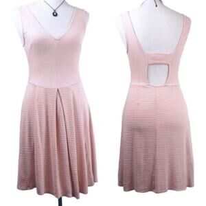 Silence and Noise Blush Pink Cutout Back Knit Dress Women's Size S
